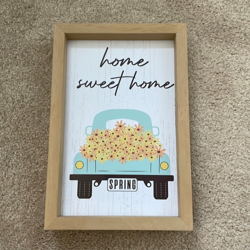 Double sided home sweet home sign